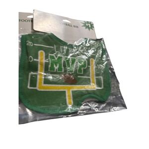 Baby Bib Football MVP My First Season NFL Fan Gift Green White Blue